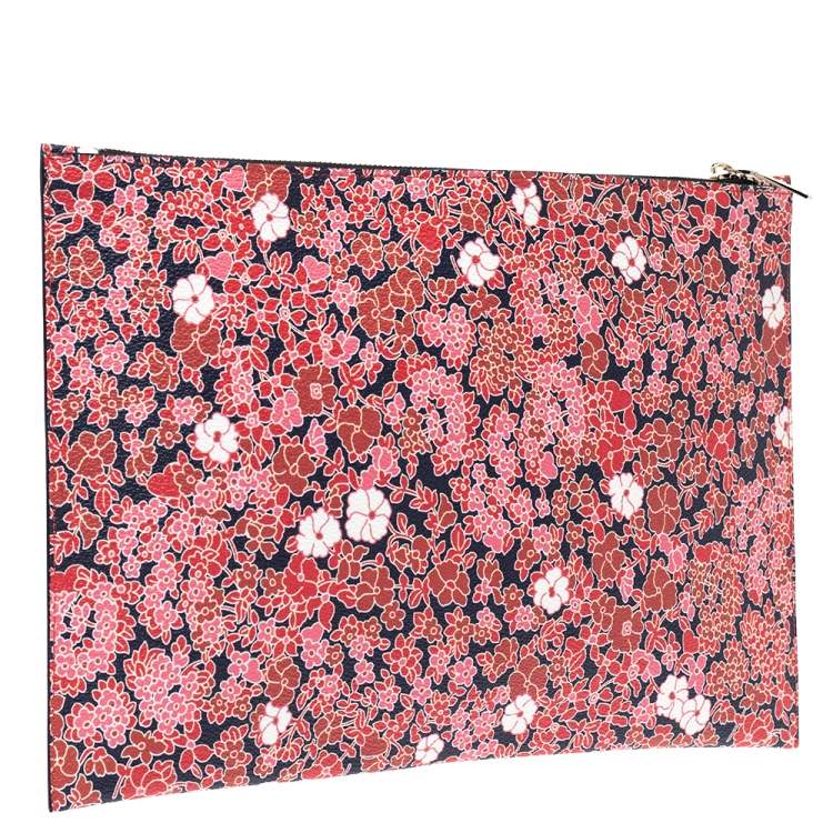 Pre Owned Victoria Beckham Multicolor Floral Print Large Simple Pouch