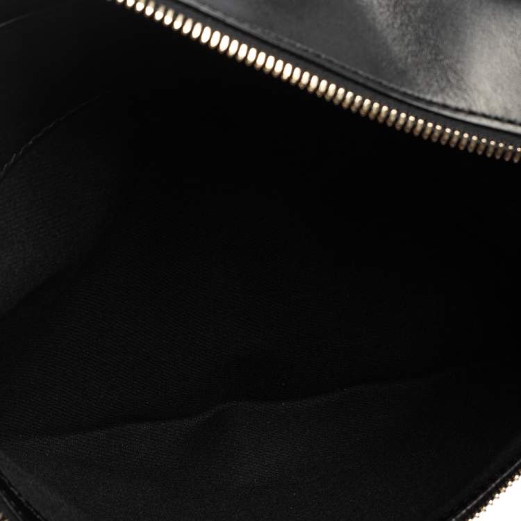 Pre Owned Victoria Beckham Tricolor Suede and Leather Large Zip Clutch