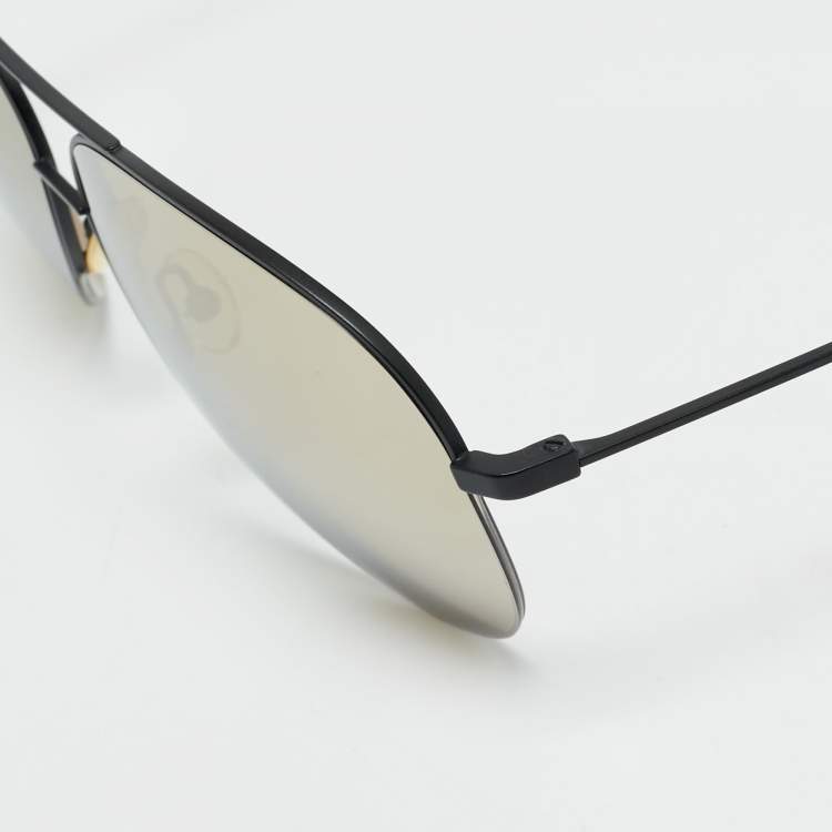 Pre Owned Victoria Beckham Black Mirrored VBS90 Aviator Sunglasses