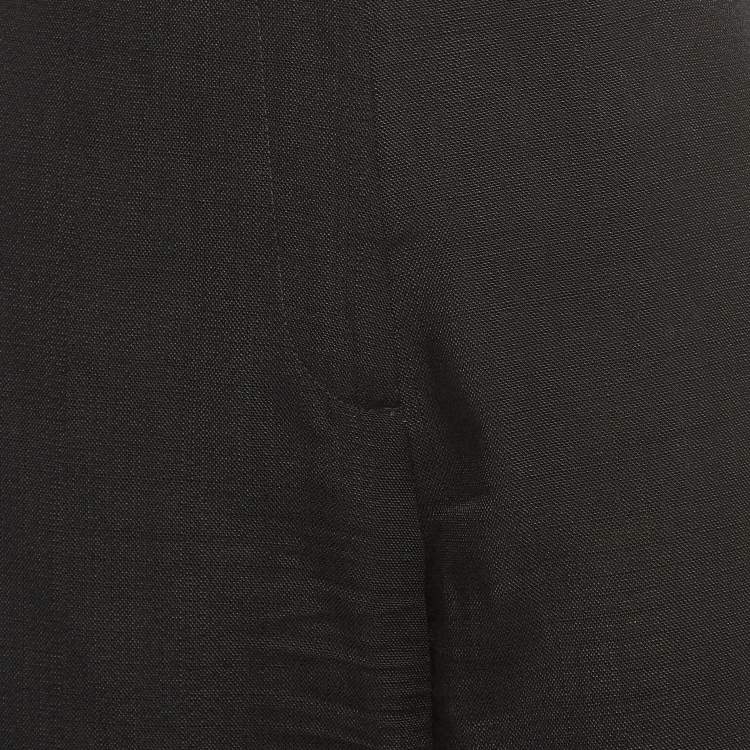 Pre Owned Victoria Beckham Black Crepe Straight Leg Trousers M