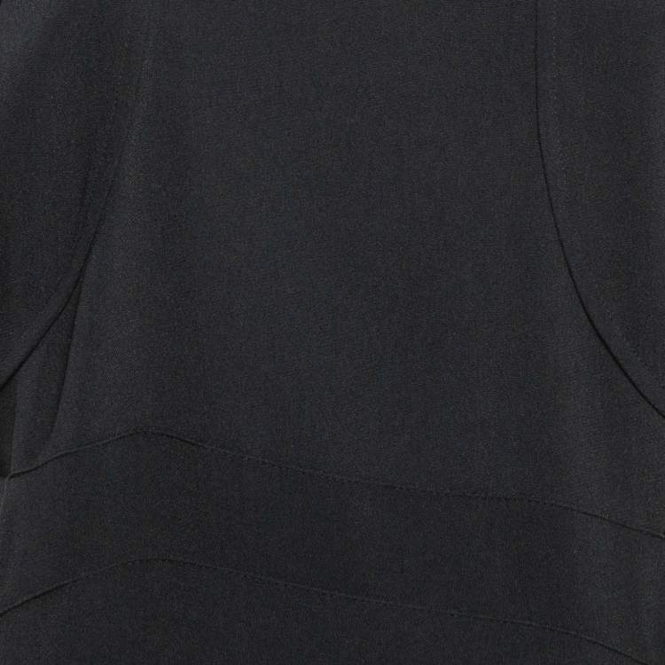 Pre Owned Victoria Beckham Black Chain Embellished Crepe Midi Dress M