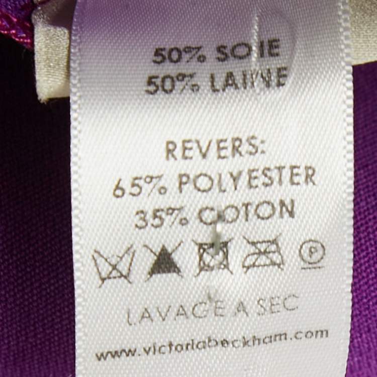 Pre Owned Victoria Beckham Purple Silk Blend Sleeveless Sheath Dress M