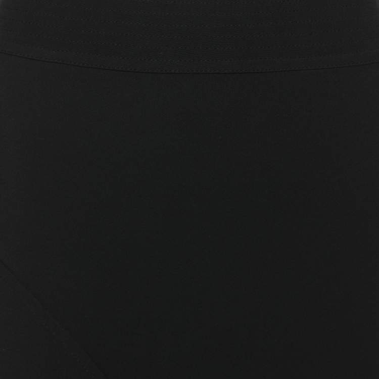 Pre Owned Victoria Beckham Black Crepe Midi Skirt M 