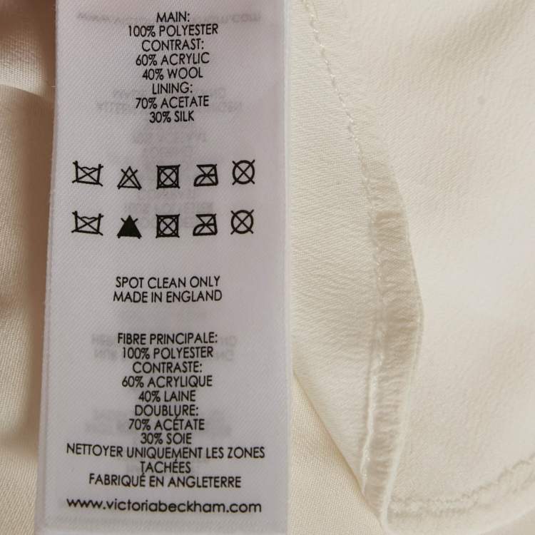 Pre Owned Victoria Beckham White Floral Lace Wrap Maxi Skirt S