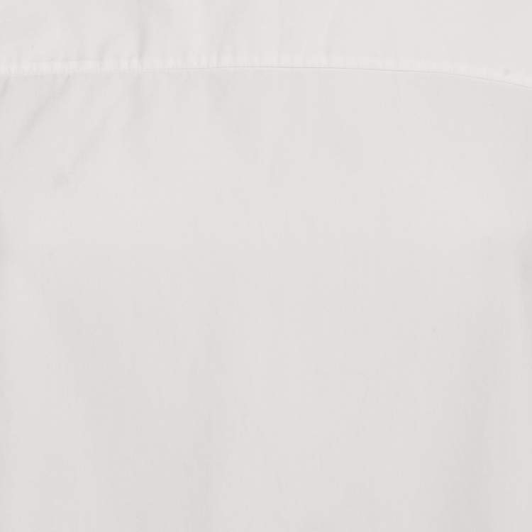 Pre Owned Victoria Beckham White Cotton Open Back Blouse M
