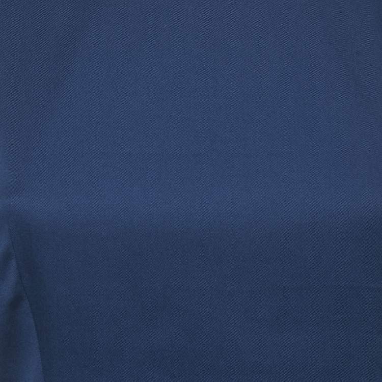 Pre Owned Victoria Beckham Navy Blue Cotton Sleeveless Top M 