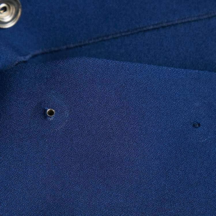 Pre Owned Victoria Beckham Blue Wool Sleeveless Midi Dress M