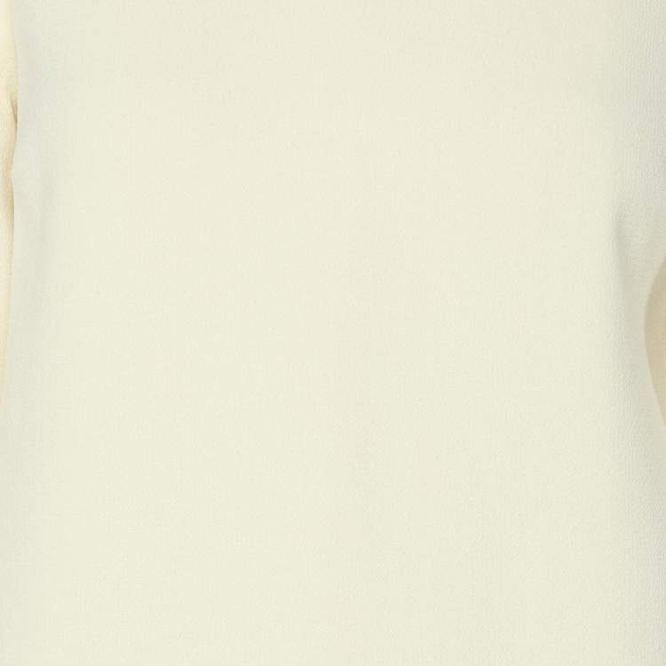 Pre Owned Victoria Beckham Cream/Black Wool Lace Dress S