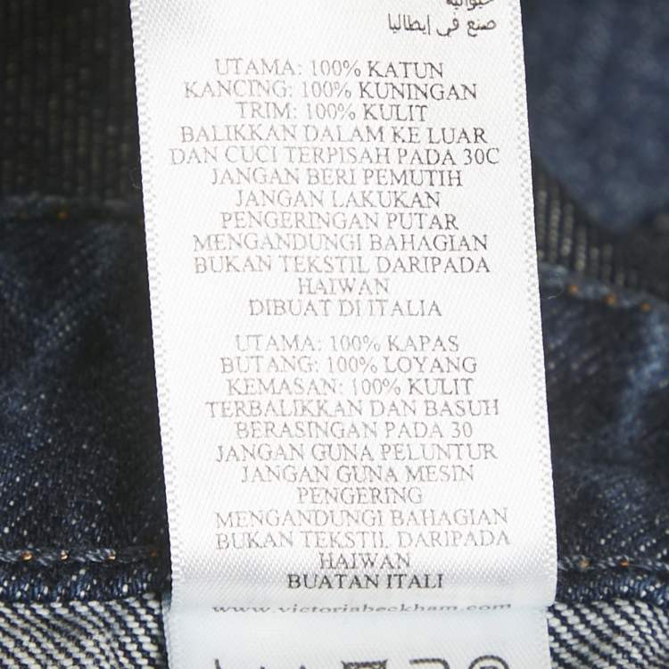 Pre Owned Victoria Beckham Blue Denim High Rise Alina Jeans M Waist 30"