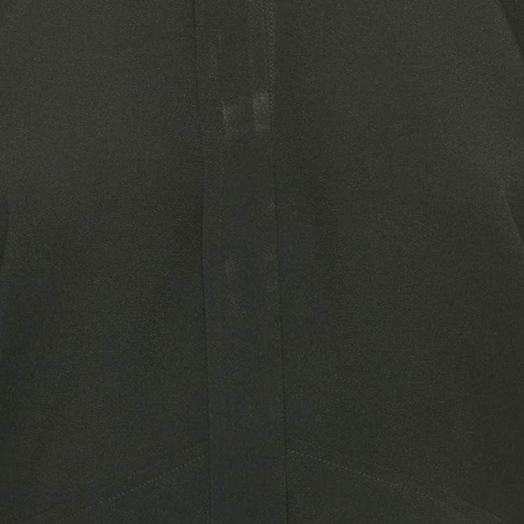 Pre Owned Victoria Beckham Black Crepe Midi Dress M 