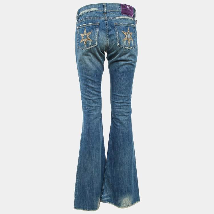 Pre Owned Denim by Victoria Beckham Blue Cotton Flared Jeans M/Waist 31"