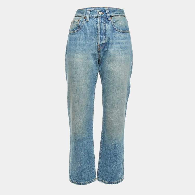 Pre Owned Victoria Beckham Light Blue Denim Straight Jeans S (Waist 30")