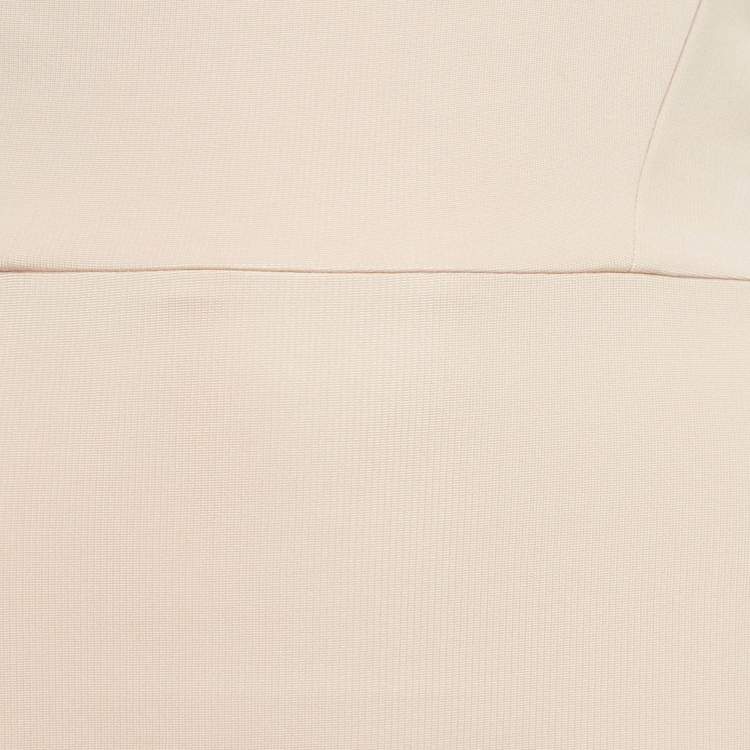 Pre Owned Victoria Beckham Pink Stretch Knit Midi Bodycon Dress S