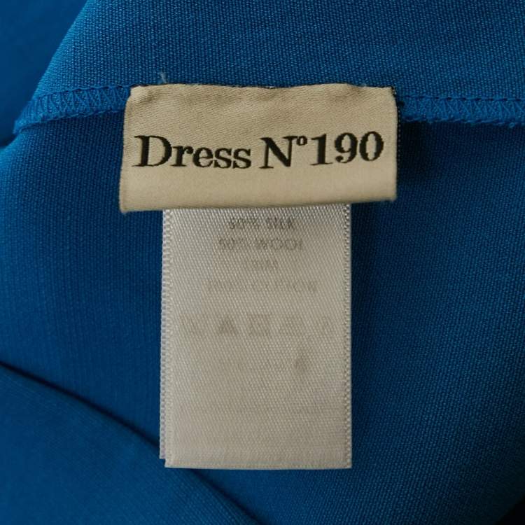Pre Owned Victoria Beckham Blue Wool & Silk Sheath Midi Dress S