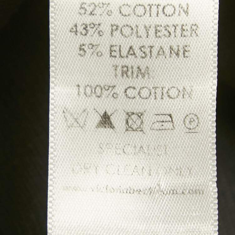 Pre Owned Victoria Beckham Navy Blue Cotton Blend Sheath Short Dress S