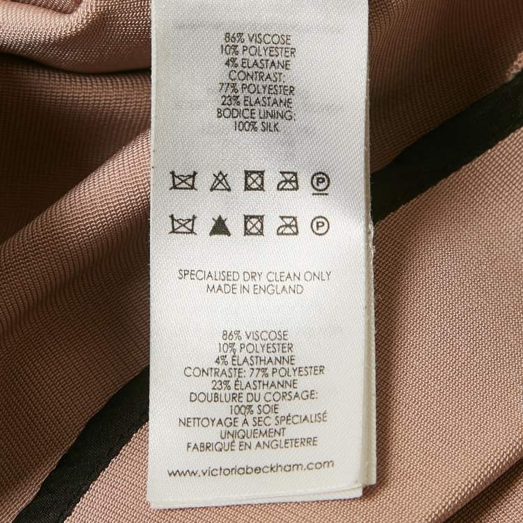 Pre Owned Victoria Beckham Light Pink Stretch Crepe Sheath Dress S