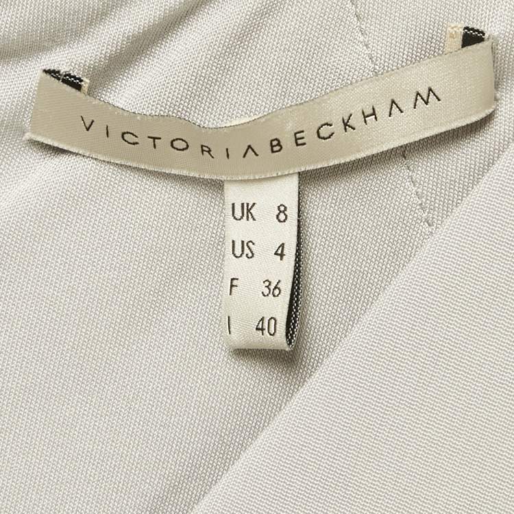 Pre Owned Victoria Beckham Grey Jersey Sheath Dress S