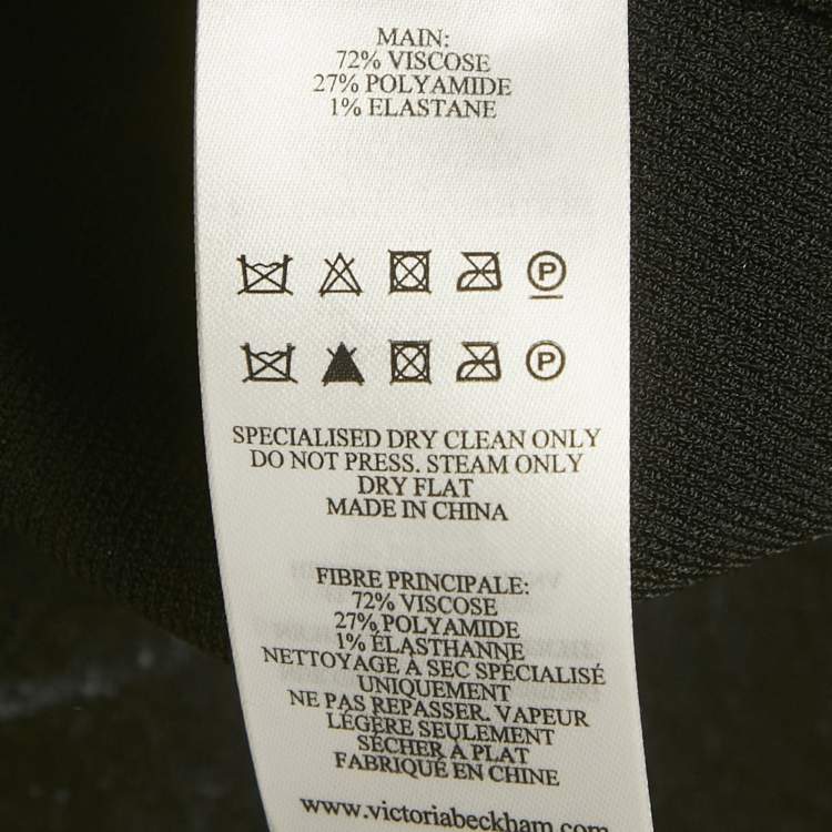 Pre Owned Victoria Beckham Black Stretch Knit Flared Mini Dress XS