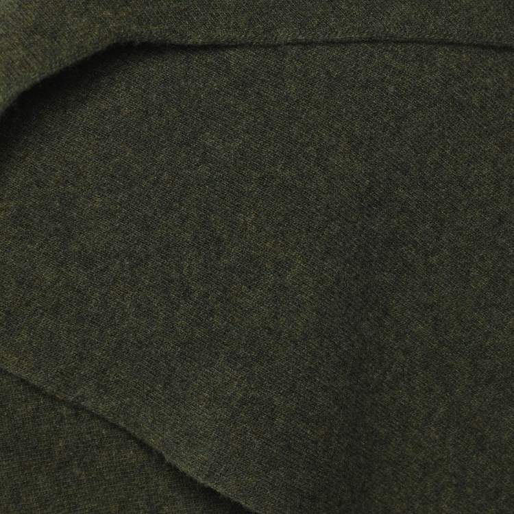 Pre Owned Victoria Beckham Green Wool Blend Cape S