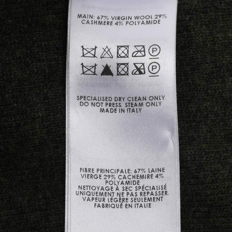 Pre Owned Victoria Beckham Green Wool Blend Cape S