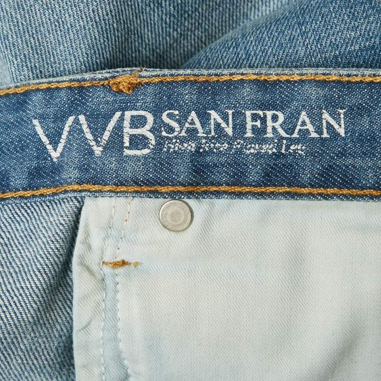 Pre Owned Victoria Victoria Beckham Sanfran Blue Denim Flared Jeans M/Waist 30"