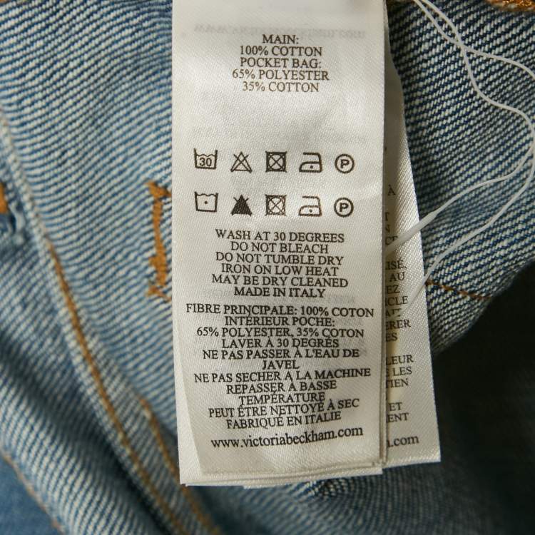 Pre Owned Victoria Victoria Beckham Sanfran Blue Denim Flared Jeans M/Waist 30"