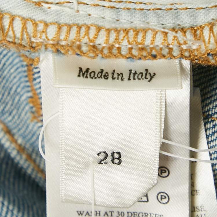 Pre Owned Victoria Victoria Beckham Sanfran Blue Denim Flared Jeans M/Waist 30"