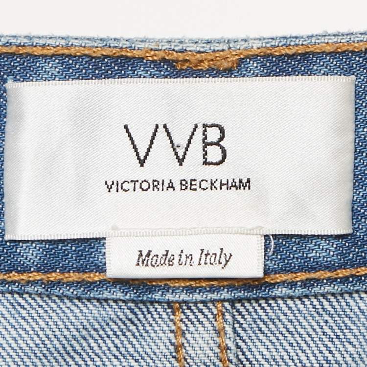 Pre Owned Victoria Beckham Blue Wash Denim Skirt S