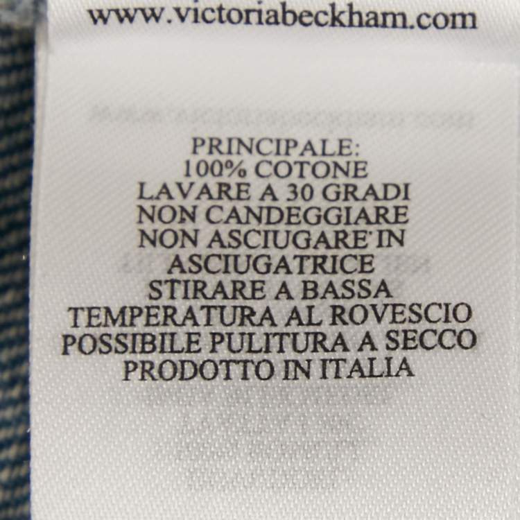 Pre Owned Victoria Beckham Blue Wash Denim Skirt S