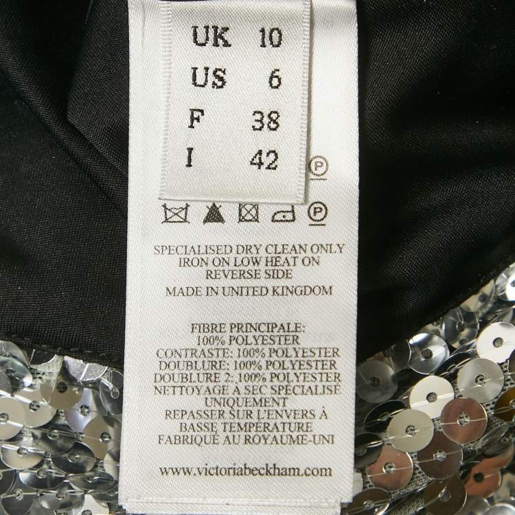 مملوكة مسبقًا Victoria Beckham Gold/Silver Sequin Cami Top M