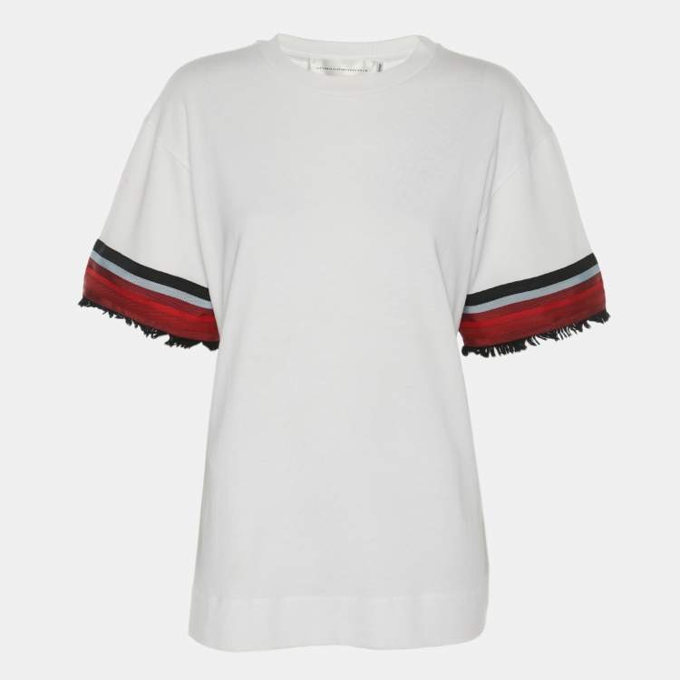 Pre Owned Victoria Beckham White Knit T-Shirt M