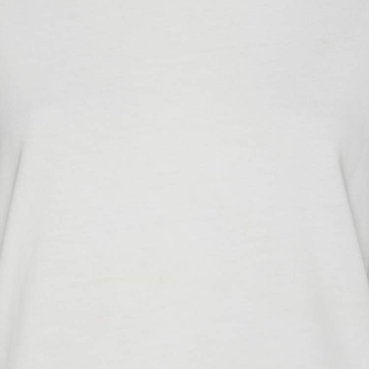 Pre Owned Victoria Beckham White Knit T-Shirt M
