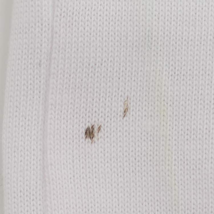 Pre Owned Victoria Beckham White Knit T-Shirt M