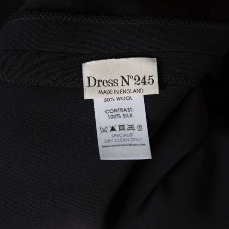 Pre Owned Victoria Beckham Black Double Crepe Cutout Detail Sleeveless Maxi Dress S