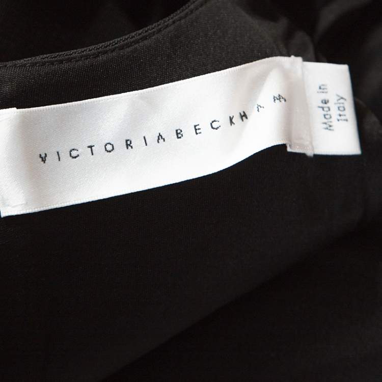 Pre Owned Victoria Beckham Black Stretch Cold Shoulder Dress S