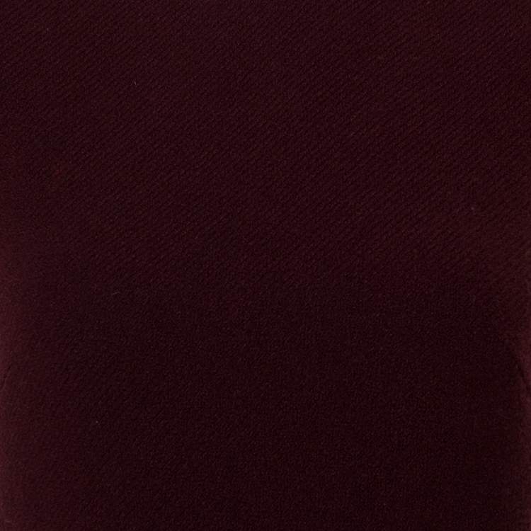 مملوكة مسبقًا Victoria Beckham Burgundy Wool Sleeveless Dress S
