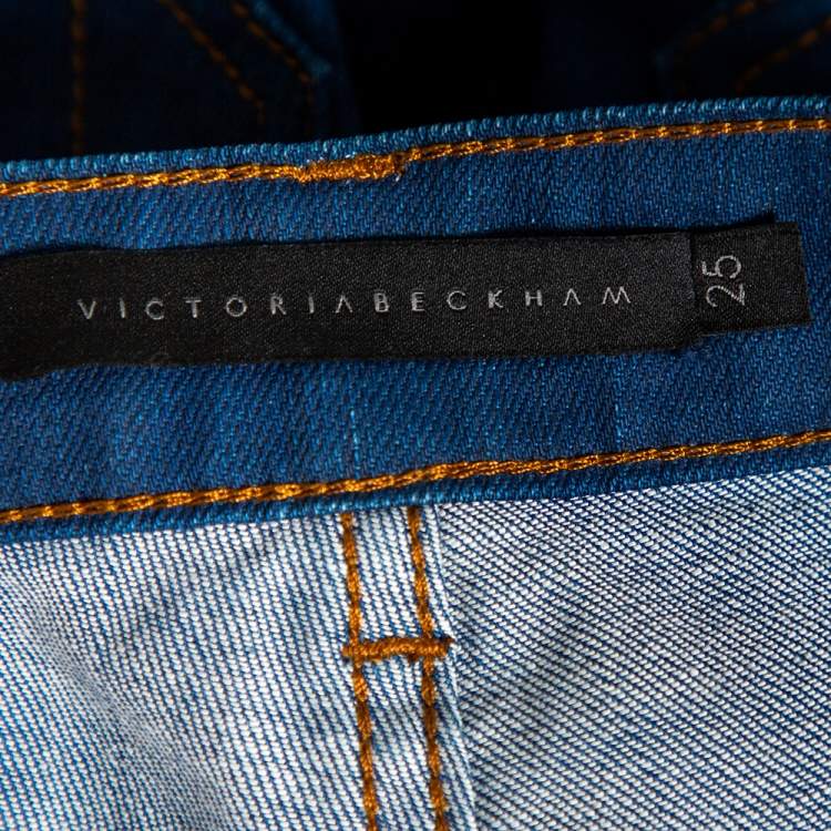 Pre Owned Victoria Beckham Blue Denim Slim Fit Jeans S