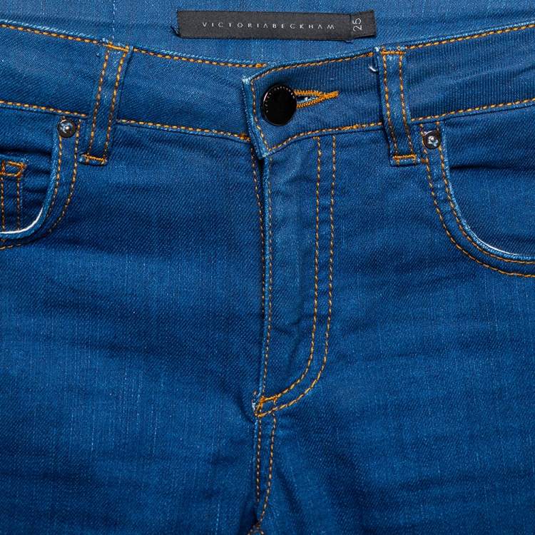 Pre Owned Victoria Beckham Blue Denim Slim Fit Jeans S