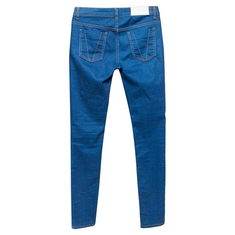 Pre Owned Victoria Beckham Blue Denim Slim Fit Jeans S