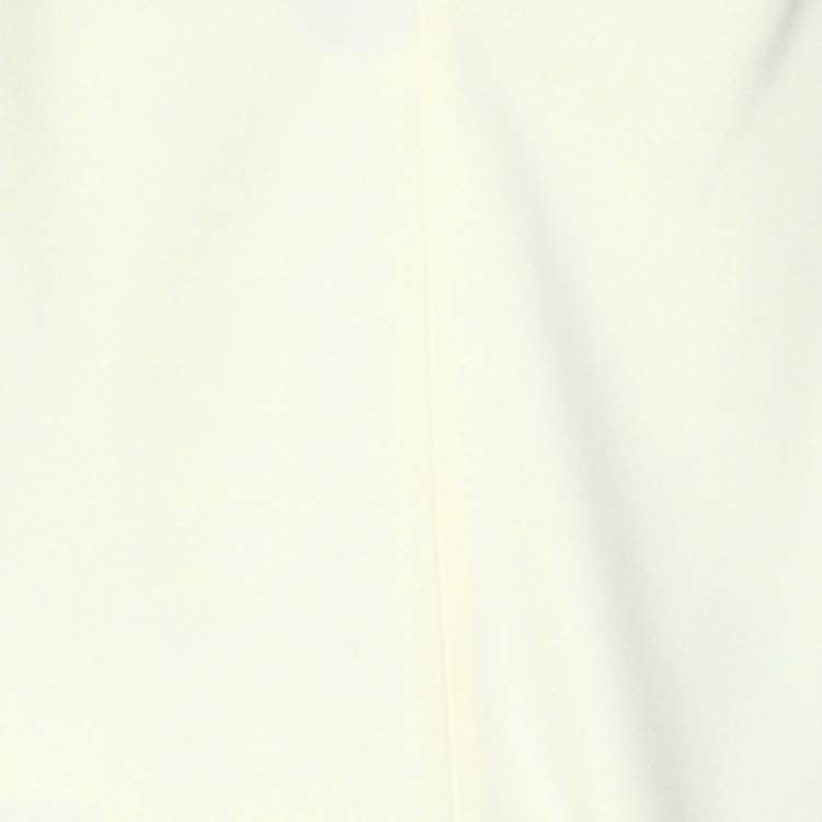 Pre Owned Victoria Beckham Cream Crepe Plunging Neck Top L