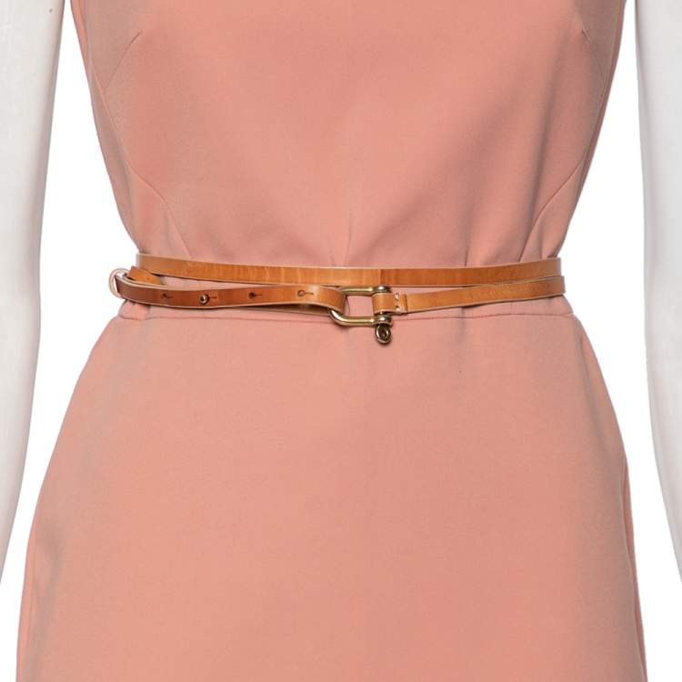Pre Owned Victoria Beckham Pale Pink Knit Sleeveless Sheath Dress M
