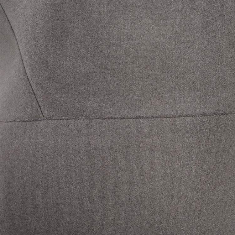 Pre Owned Victoria Beckham Grey Wool Shift Midi Dress L