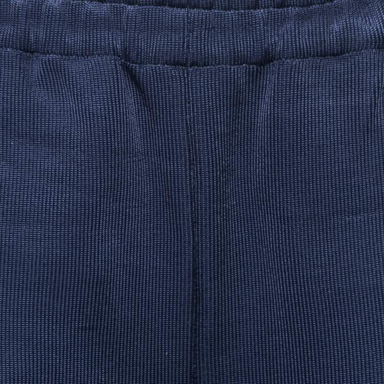 Pre Owned Victoria Victoria Beckham Navy Blue Rib Knit Flared Track Pants M