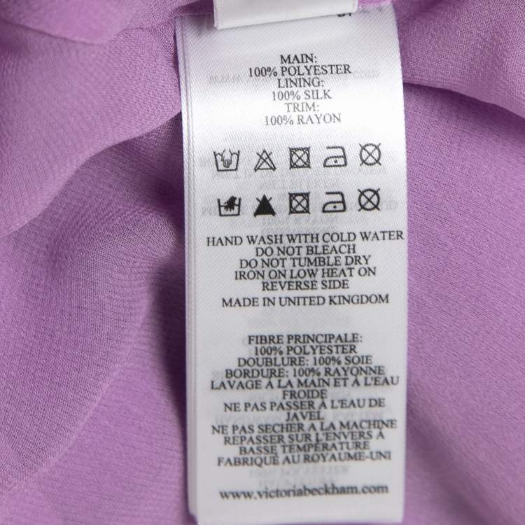 Pre Owned Victoria Beckham Purple Sequin-Embellished Flared Midi Skirt L