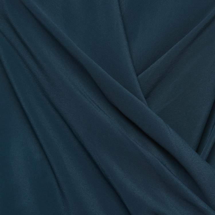 Pre Owned Victoria Beckham Navy Blue Crepe Cowl Neck Sleeveless Top S