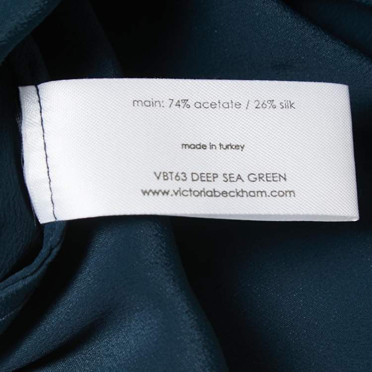 Pre Owned Victoria Beckham Navy Blue Crepe Cowl Neck Sleeveless Top S