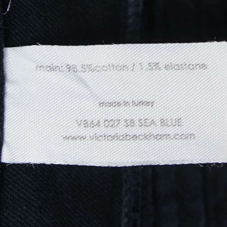 Pre Owned Victoria Beckham Navy Blue Denim Slim Fit Jeans S Waist 25"