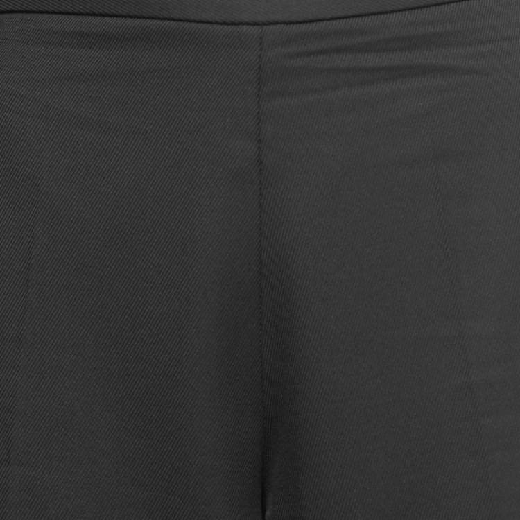 Pre Owned Victoria Beckham Black Wool Straight Leg Trousers L