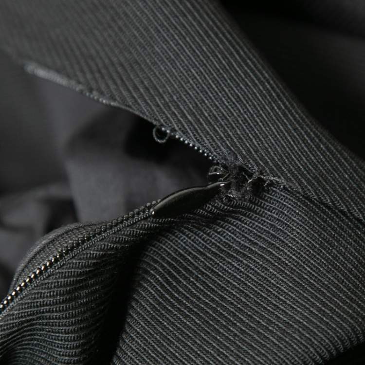 Pre Owned Victoria Beckham Black Wool Straight Leg Trousers L