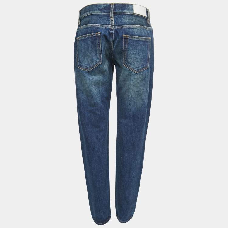 Pre Owned Victoria Beckham Blue Denim Boyfriend Jeans S Waist 27"